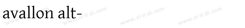 avallon alt字体转换